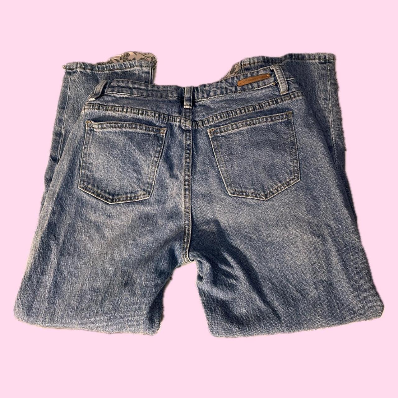 Thrifted: baggy jeans wide leg medium blue jeans... - Depop