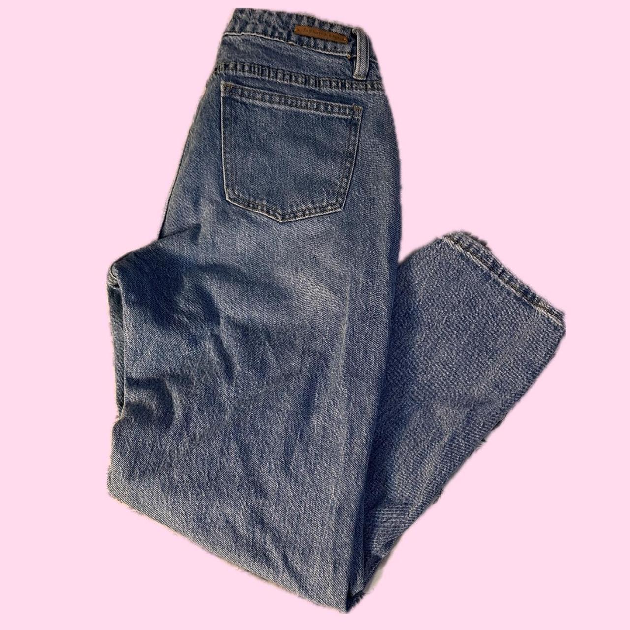 Thrifted: baggy jeans wide leg medium blue jeans... - Depop