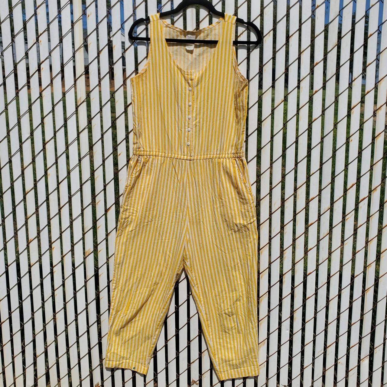 Women's Yellow Jumpsuit Depop