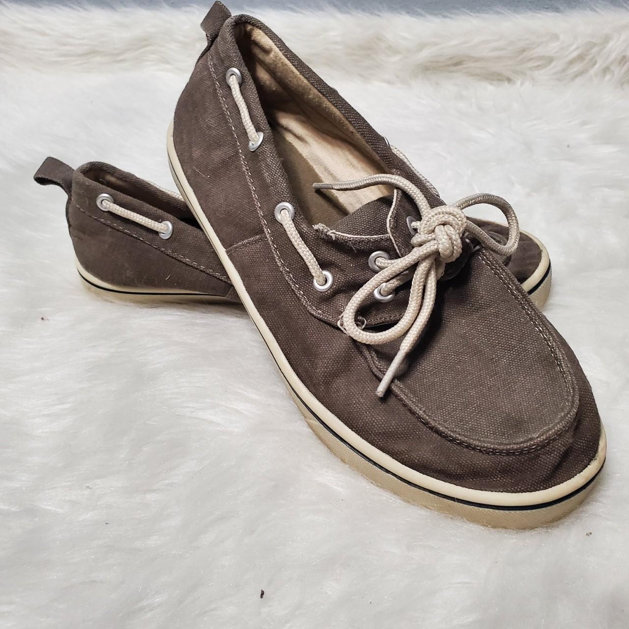 Y2K Mens Faded Glory Canvas Boat Shoes, Slip Ons,... - Depop