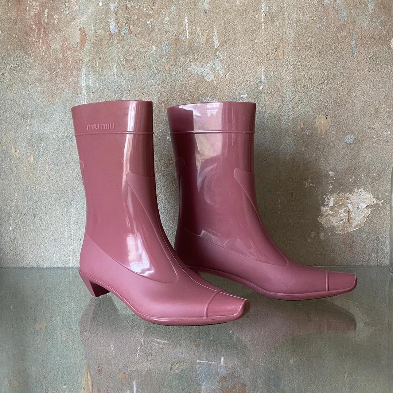 Miu miu rain outlet boots