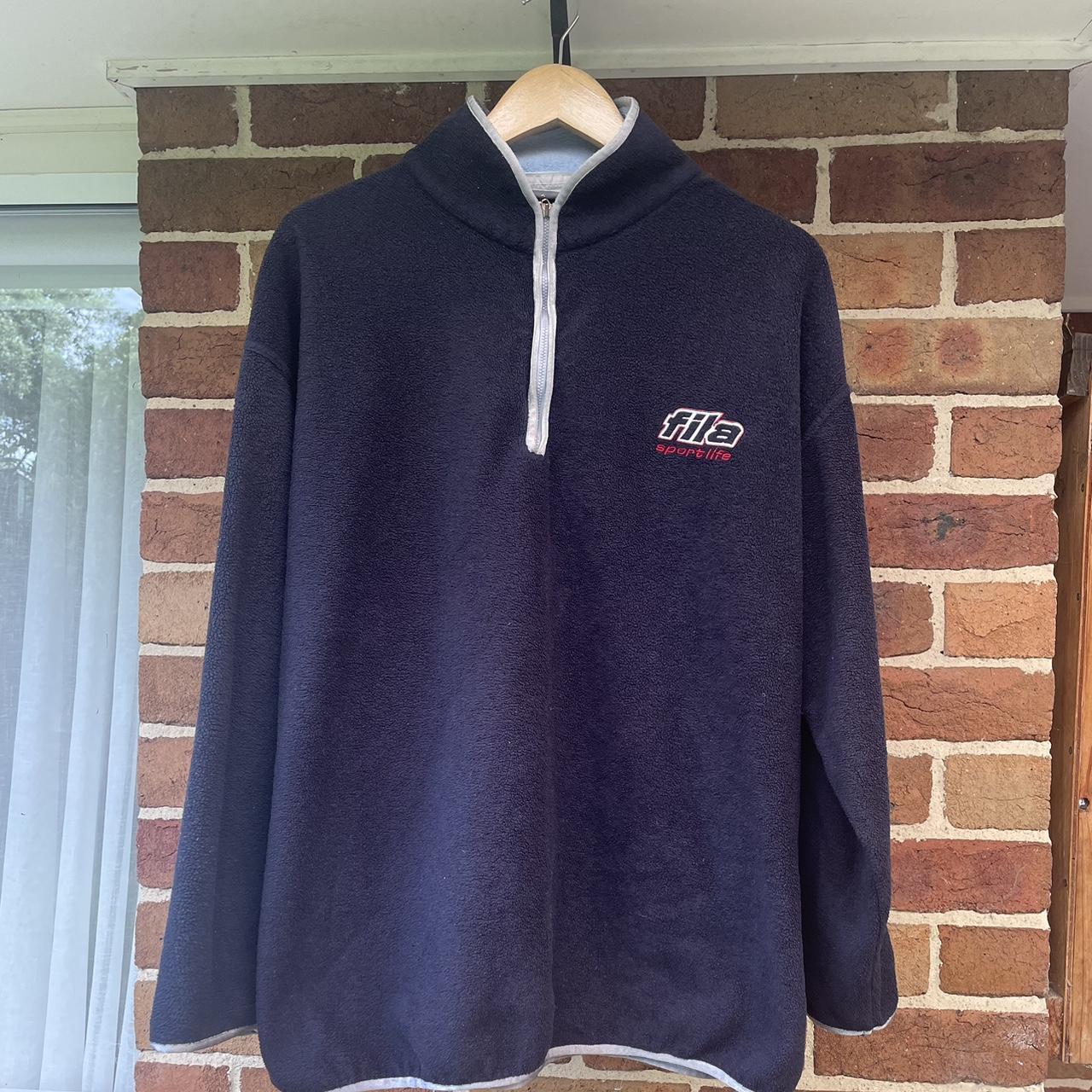 Fila Sport Life Vintage Jumper. Navy. Large.... - Depop