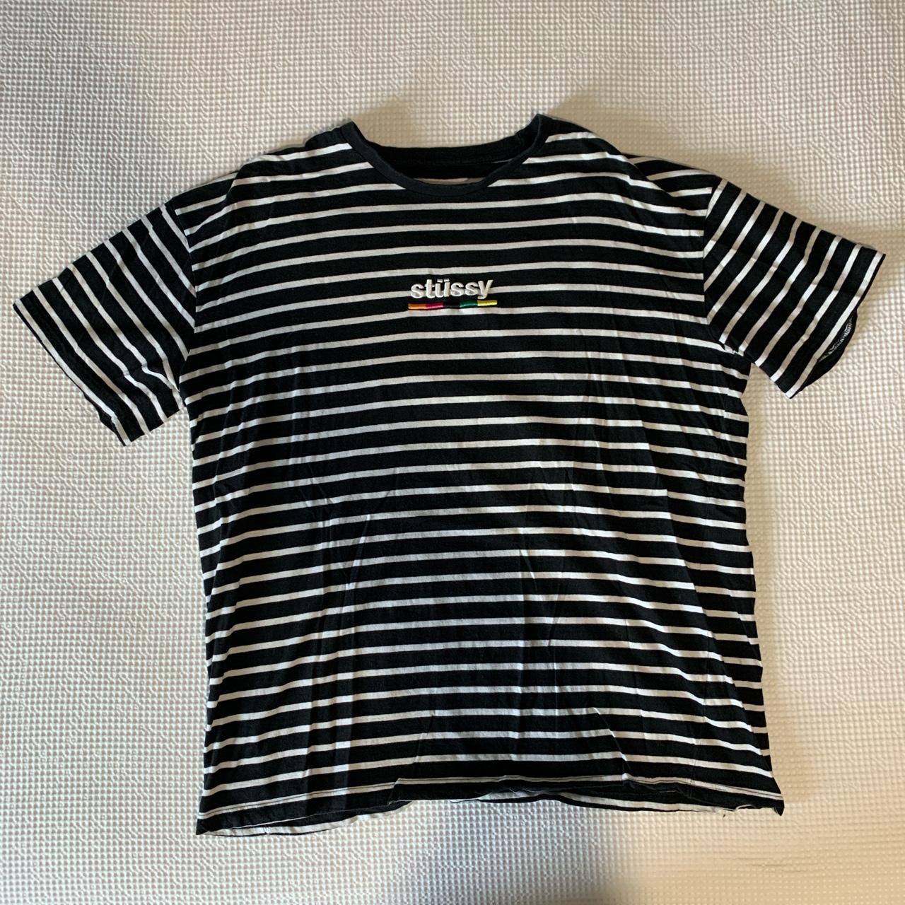 Striped Stussy T-shirt supreme. #Stacey #HUF - Depop