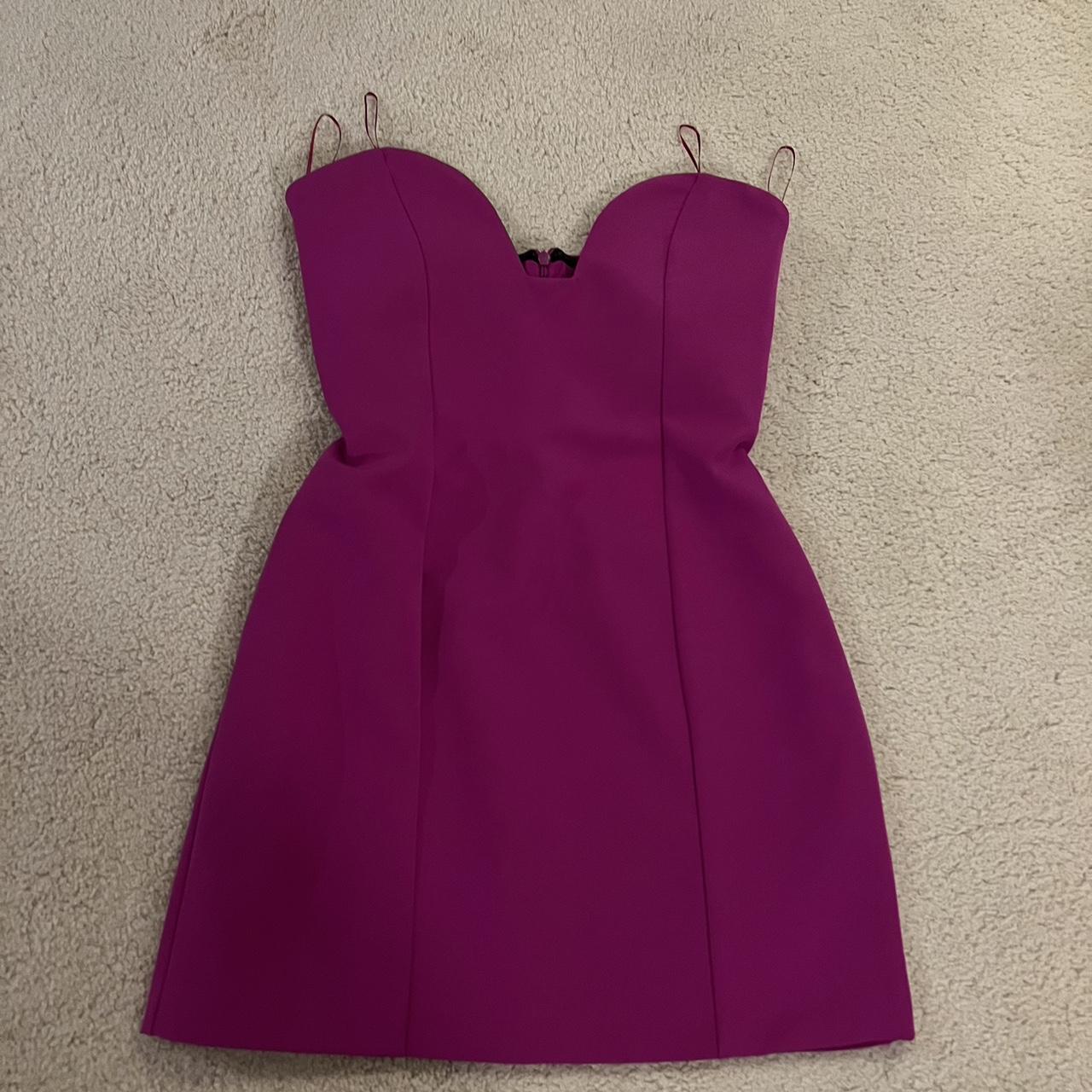NEVER BEFORE WORN ZARA Deep pink zara mini dress... Depop