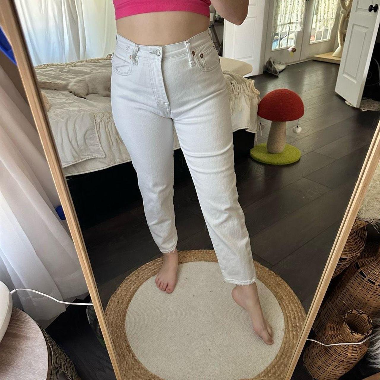 R13 Shelley Slim Bale White Jeans. This item is a Depop