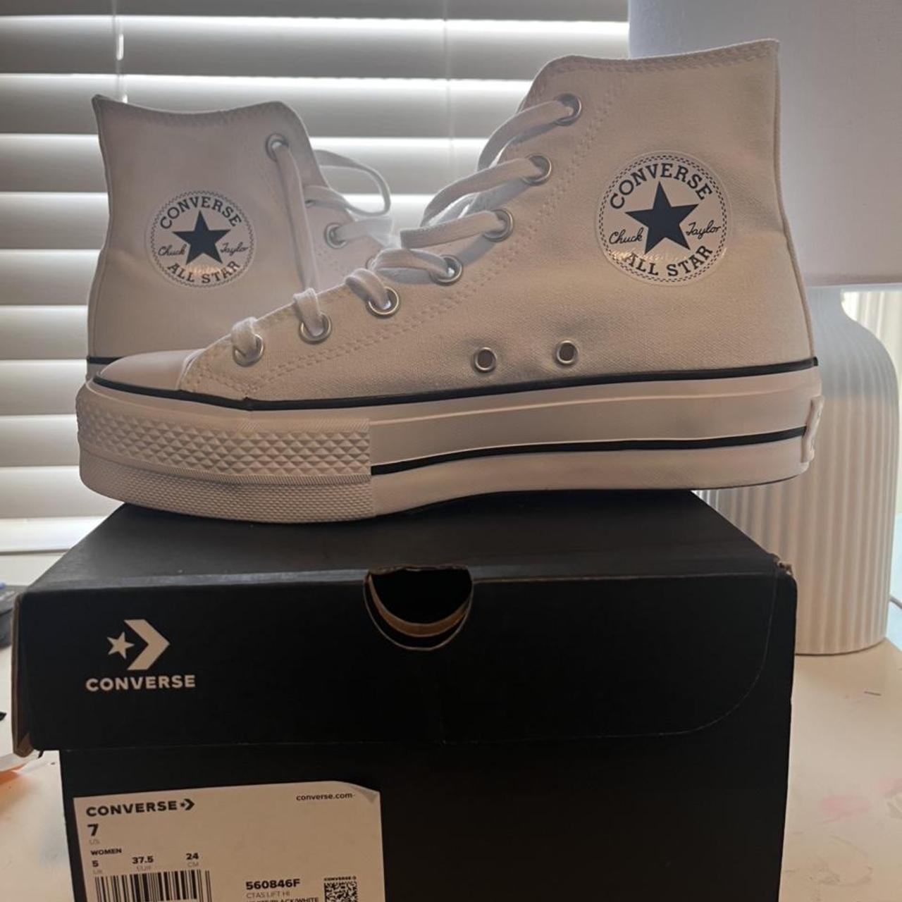 White platform converse 💥 they have never been... Depop