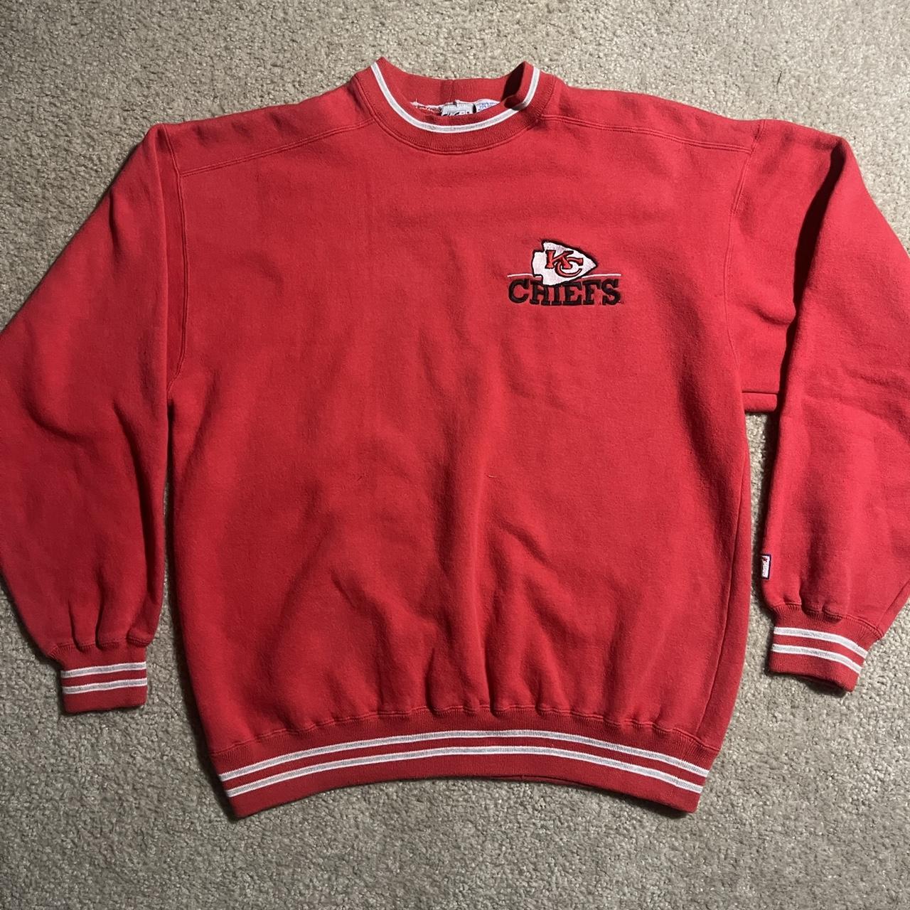 Men's Red and White Sweatshirt | Depop