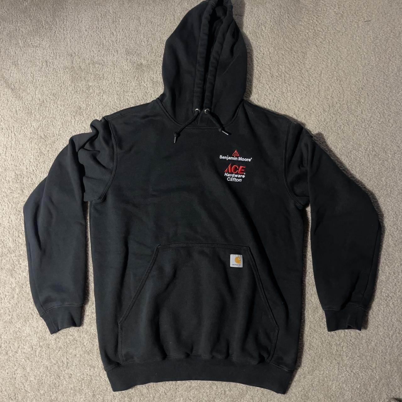 Carhartt Men's Black And Red Hoodie | Depop