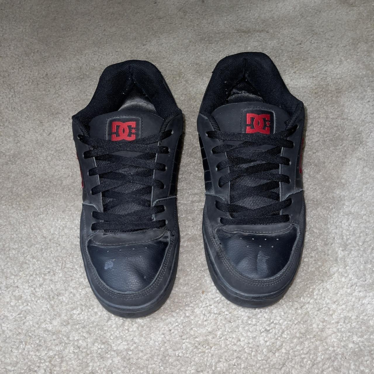 dc red sneakers