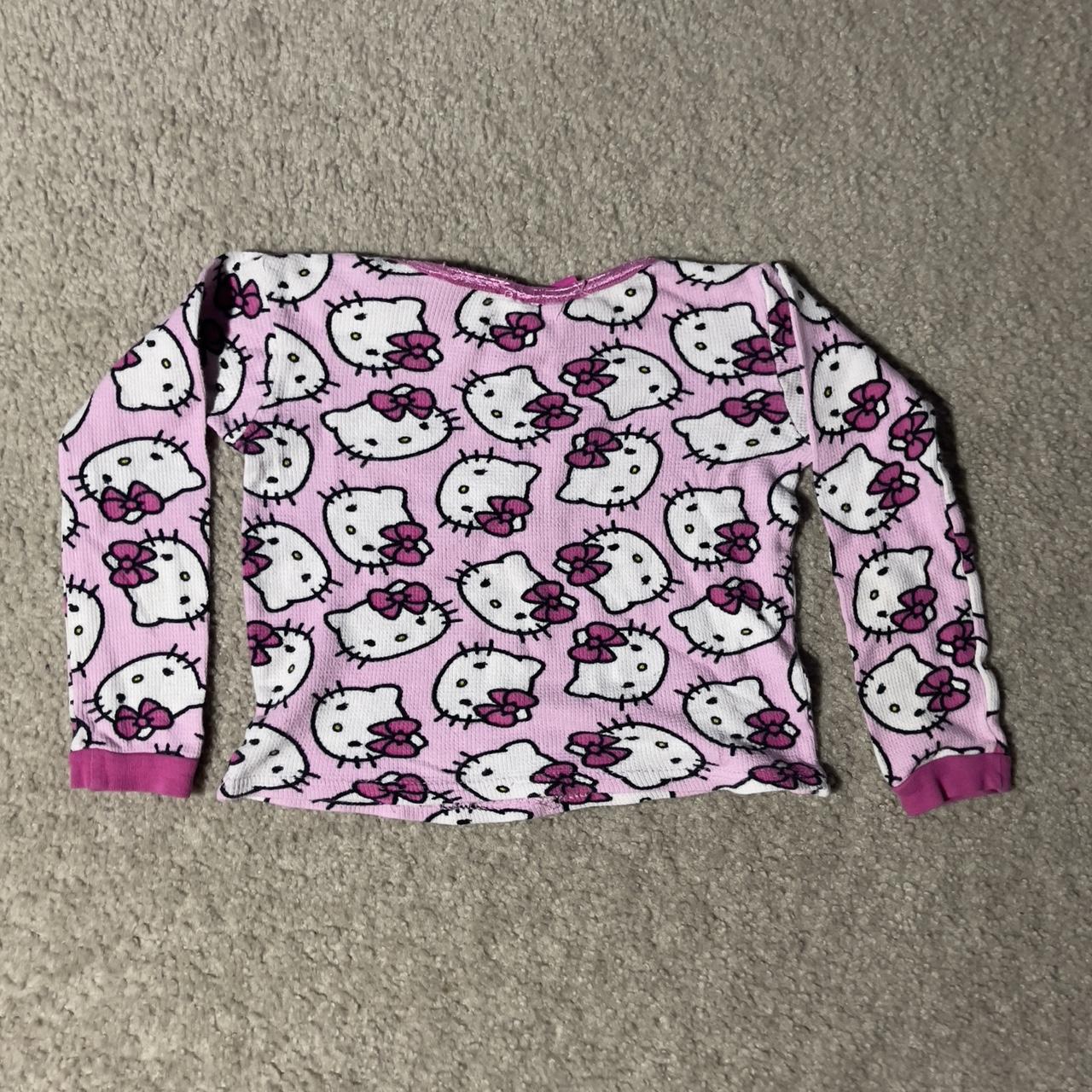 Sanrio Hello Kitty All Over Print Top Baby Tee size... - Depop