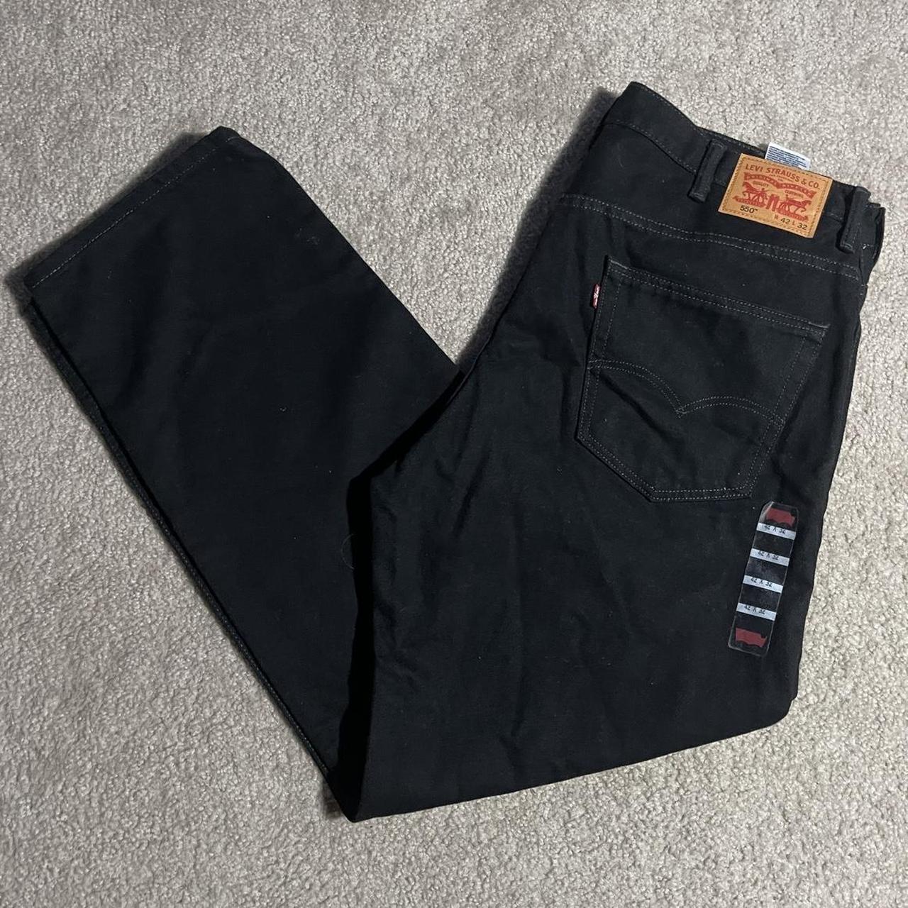 BRAND NEW Levis 550 Black Denim Jeans Heavyweight... - Depop