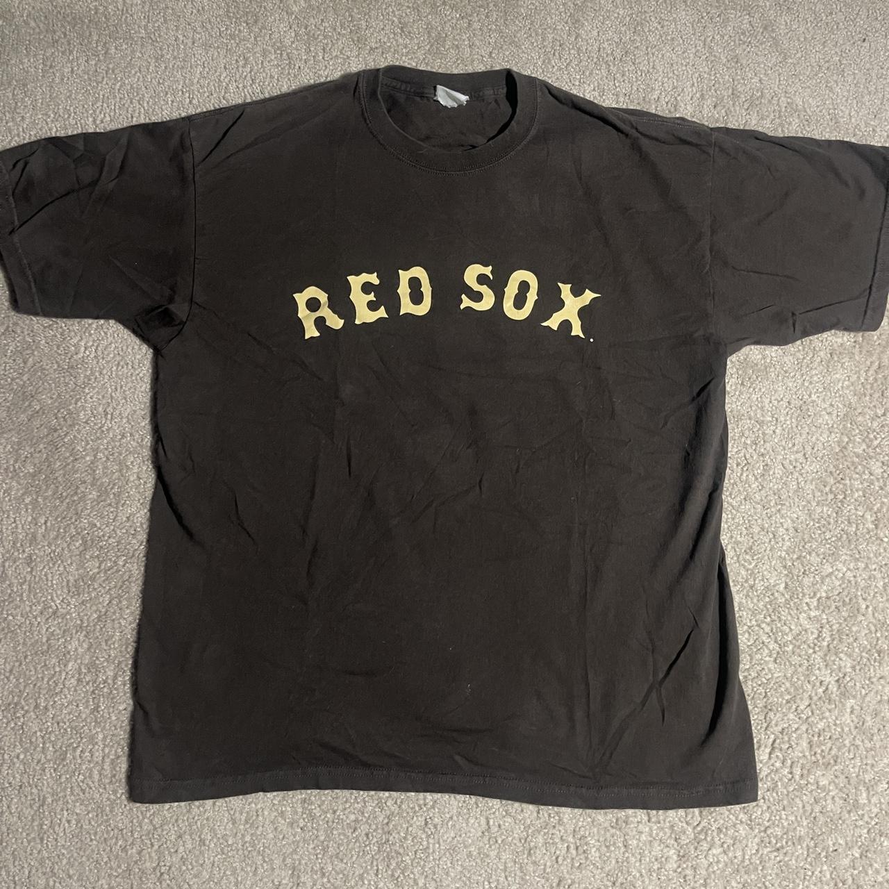 Y2K MLB Boston Red Sox Tee Brown size XL 23 x - Depop