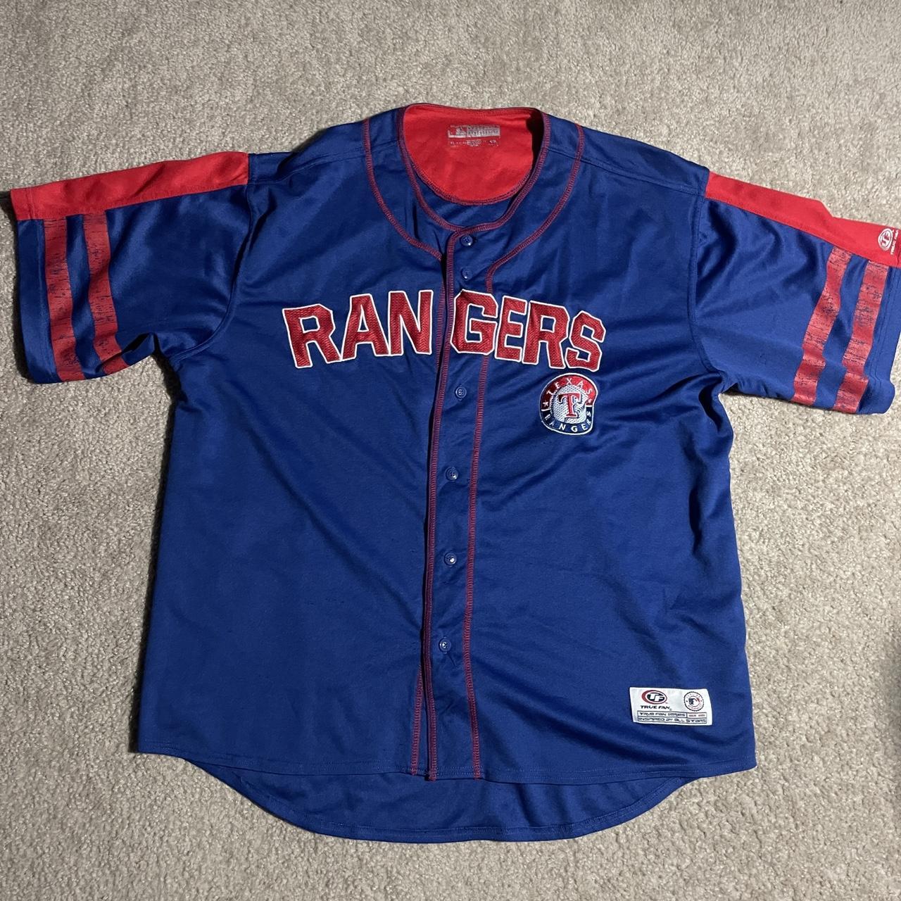 Y2K Texas Rangers MLB Baseball Jersey size... - Depop