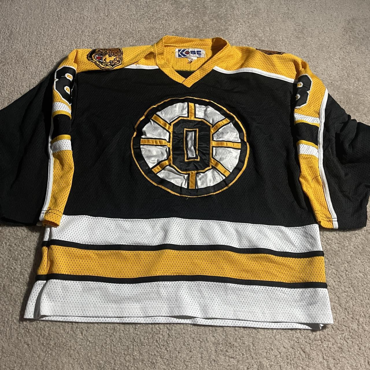 Vintage Y2K Kobe Black Yellow Hockey Jersey size... - Depop