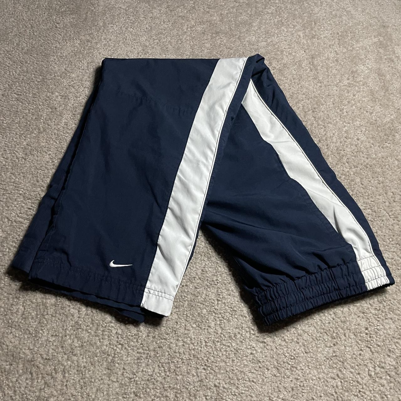 Vintage Y2K Nike Navy Track Pants size... - Depop