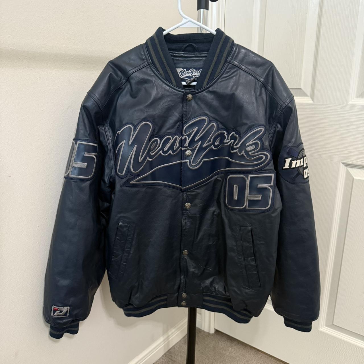 Leather jacket-vintage-y2k - Depop