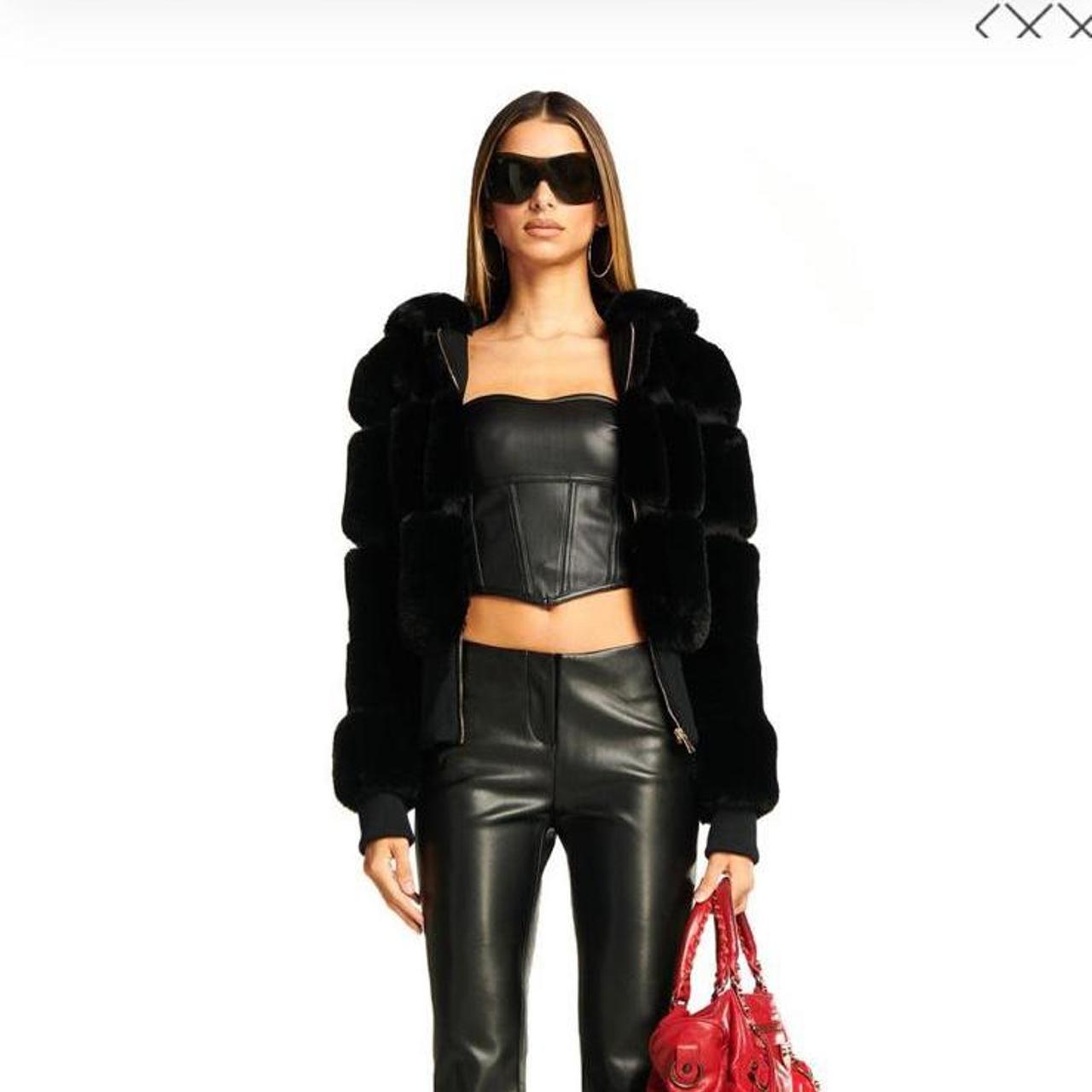 iamgia fur jacket値下げ不可 I.AM.GIA Zelda Faux Leather Faux Fur Trim Jacket | Urban