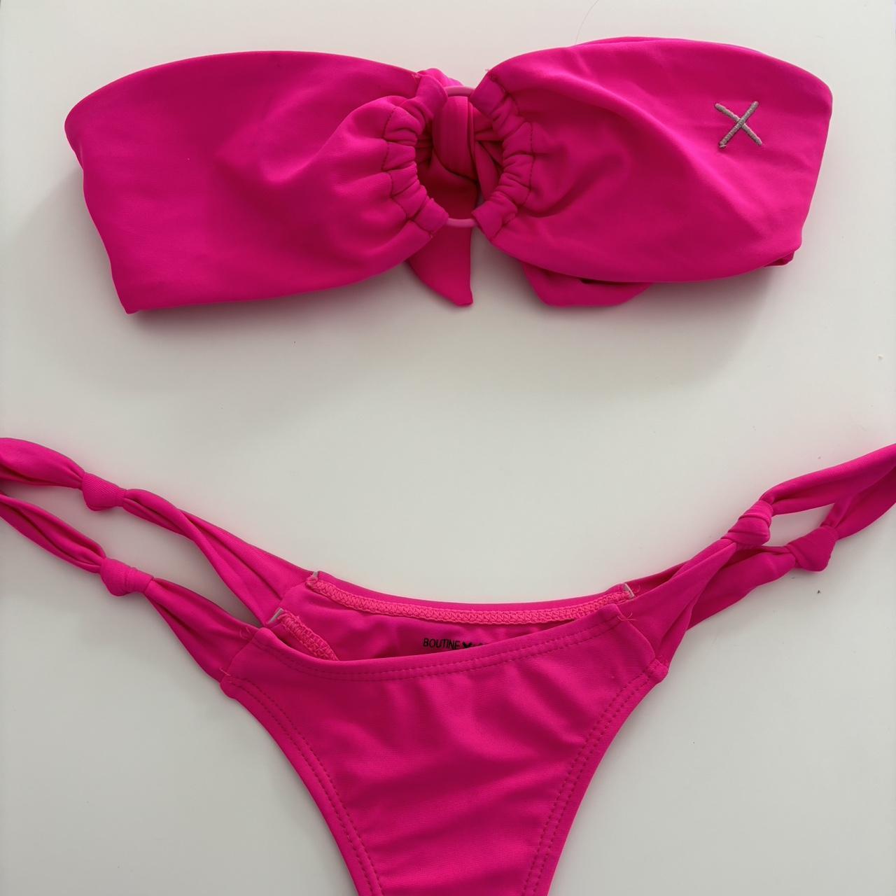 Pink Boutinela Strapless Bikini Set Depop 