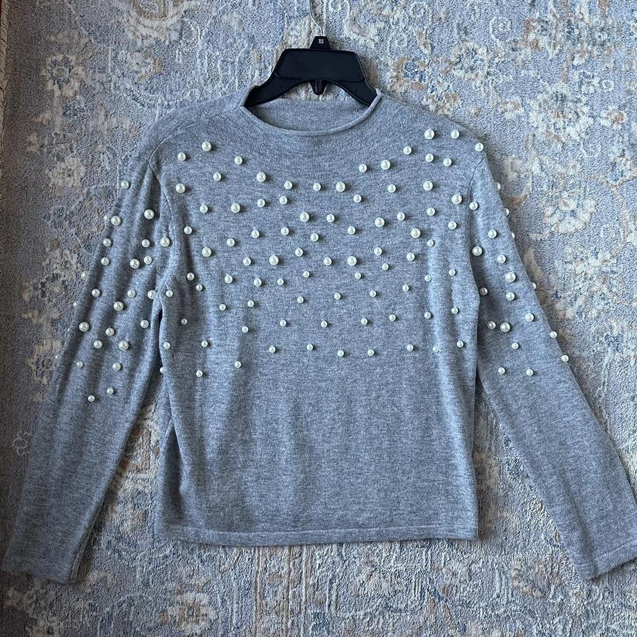 Gianni Bini Pearl Sweater : Grey - Perfect for... - Depop