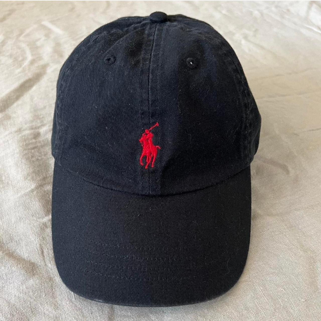 Polo Ralph Lauren Cap Black with Red logo Fantastic... - Depop