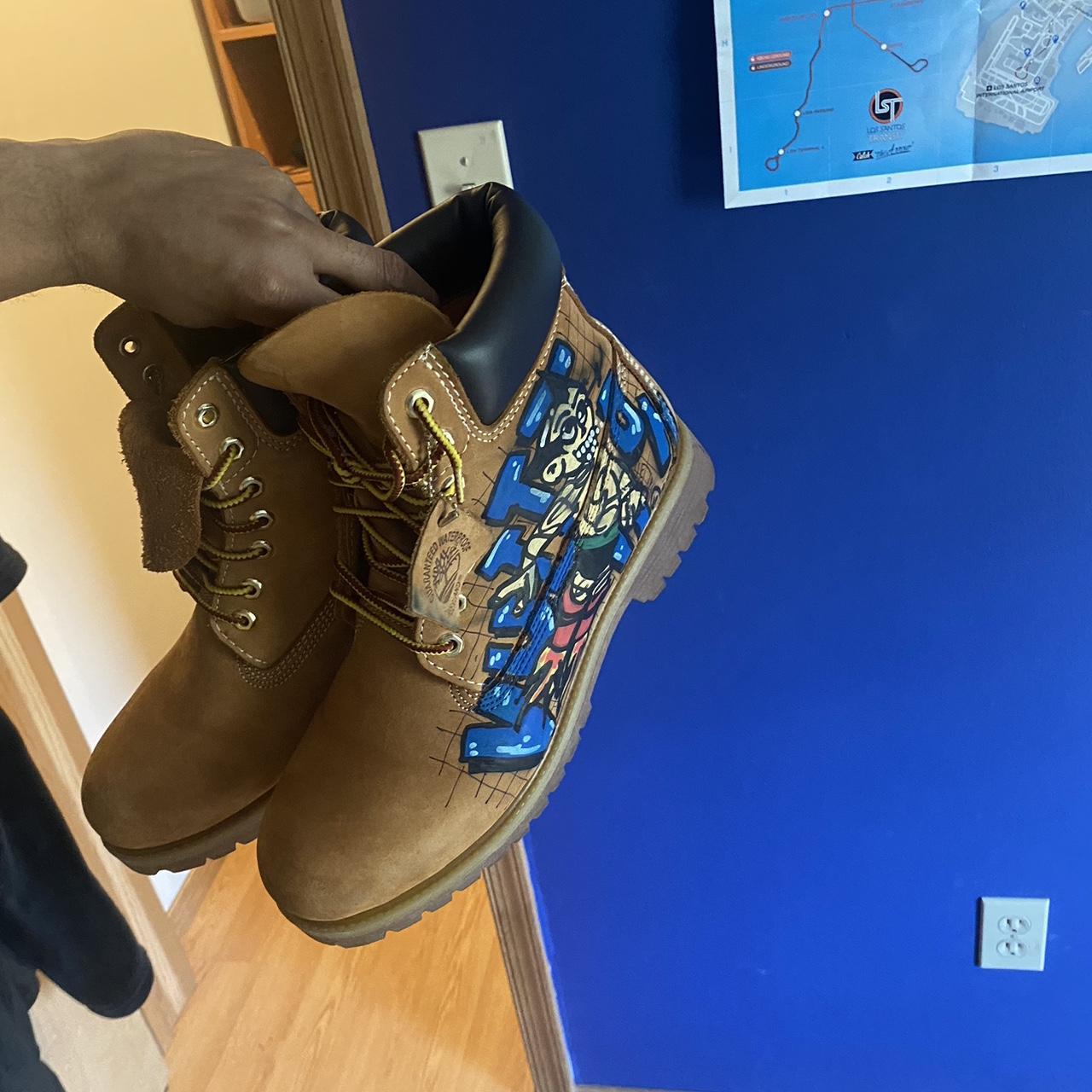 airbrushed timberland boots