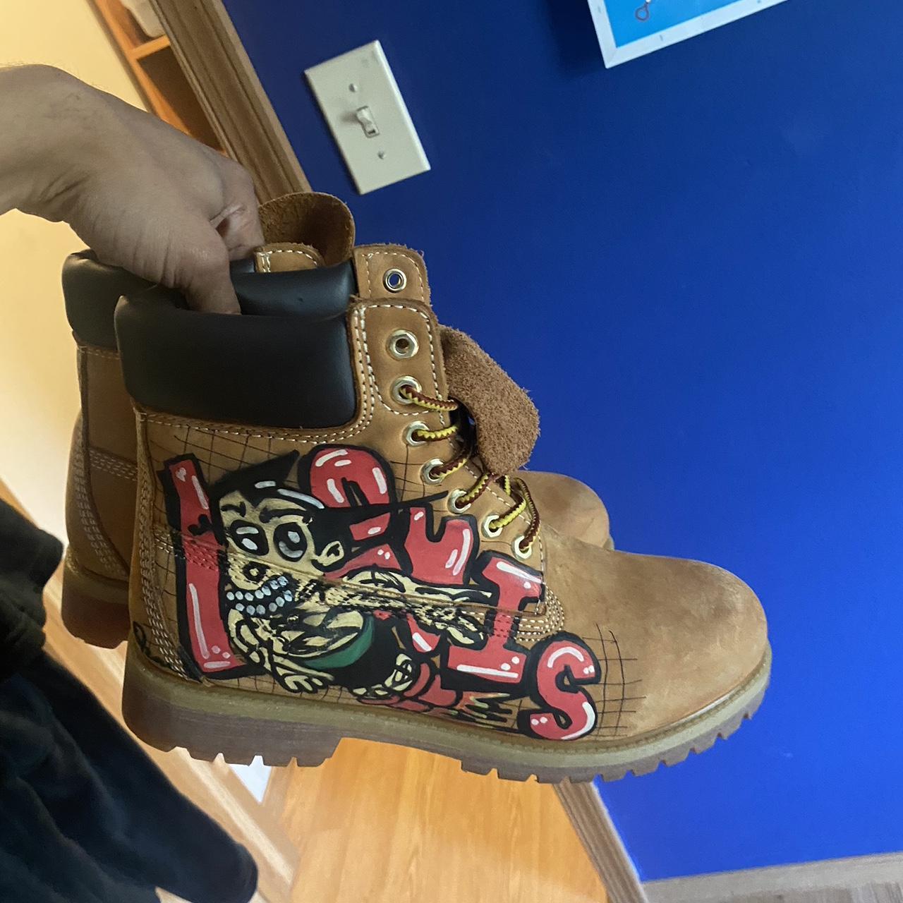 airbrushed timberland boots