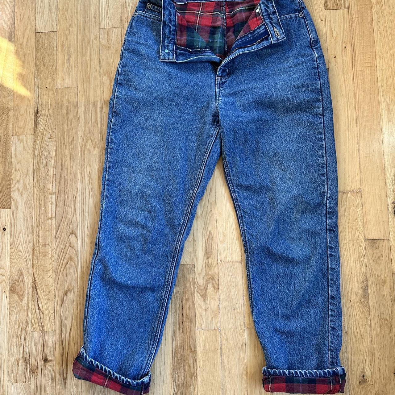 Lands end flannel sales jeans