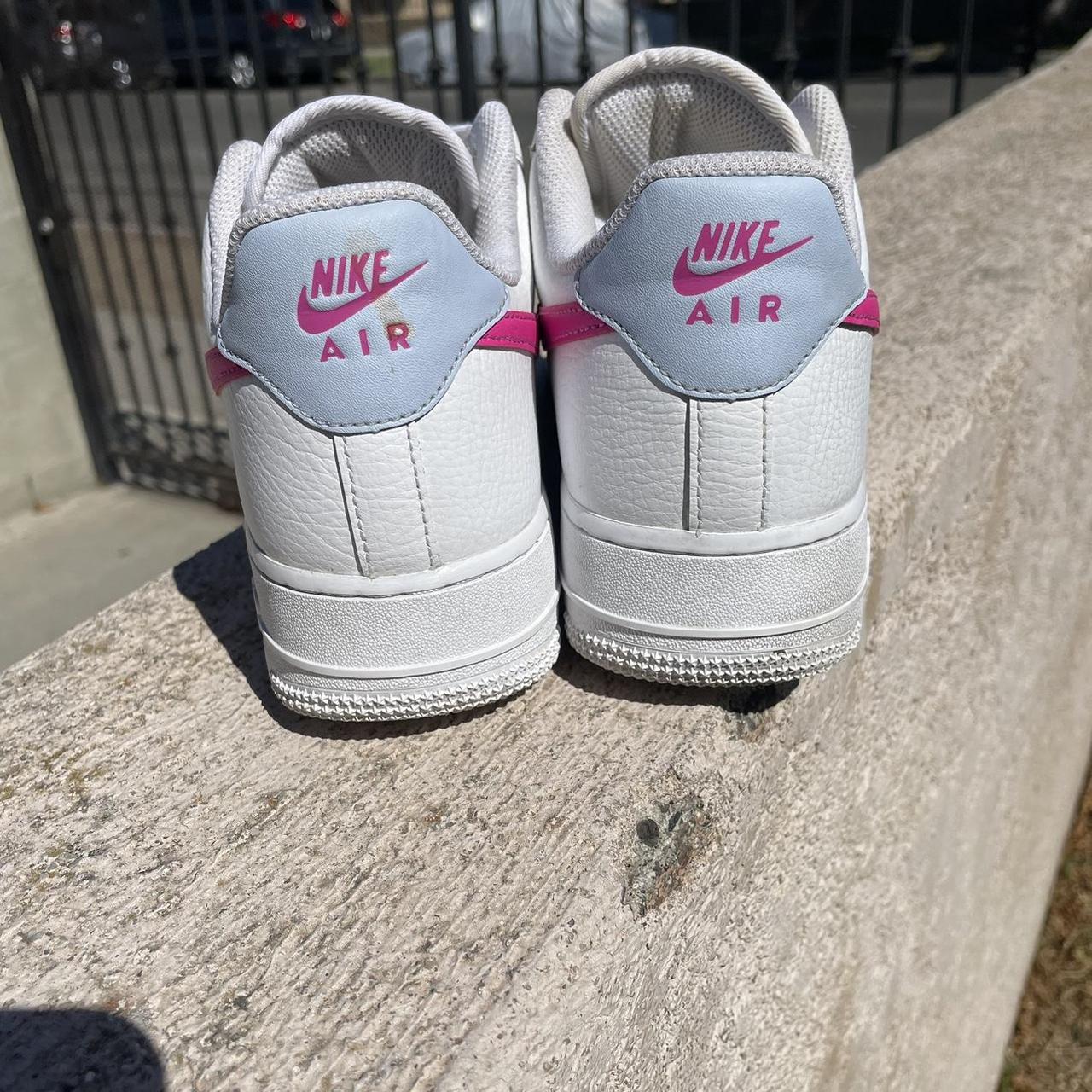 Nike Women's Air Force 1 '07 White/Fire Pink-Hydrogen Blue - CT4328-101