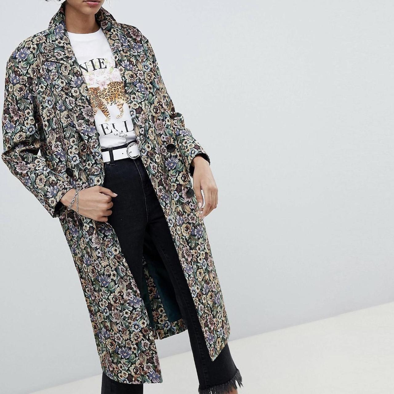 Asos floral coat hotsell