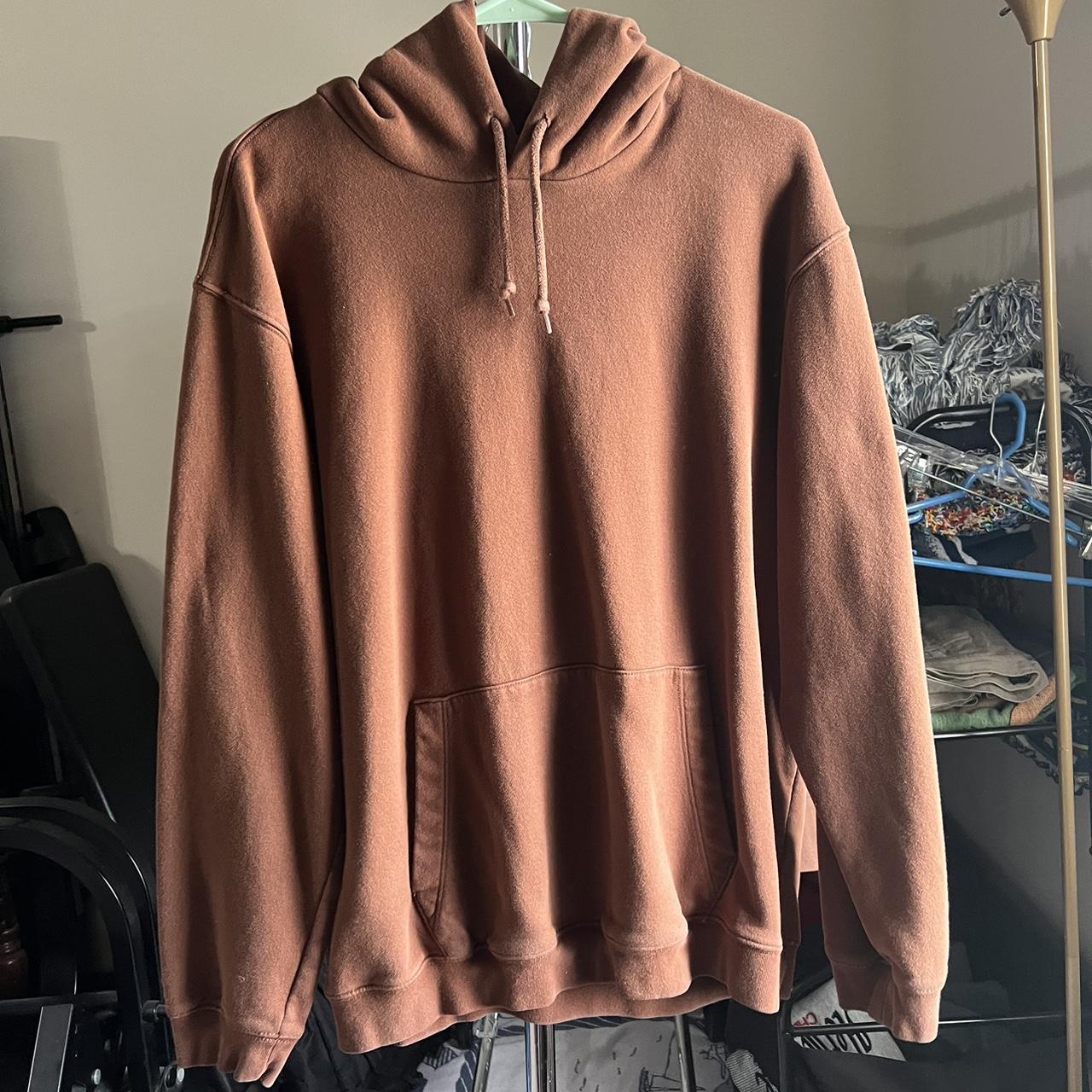 Blank Brown Hoodie Size L Pit to pit: 23” Top to - Depop