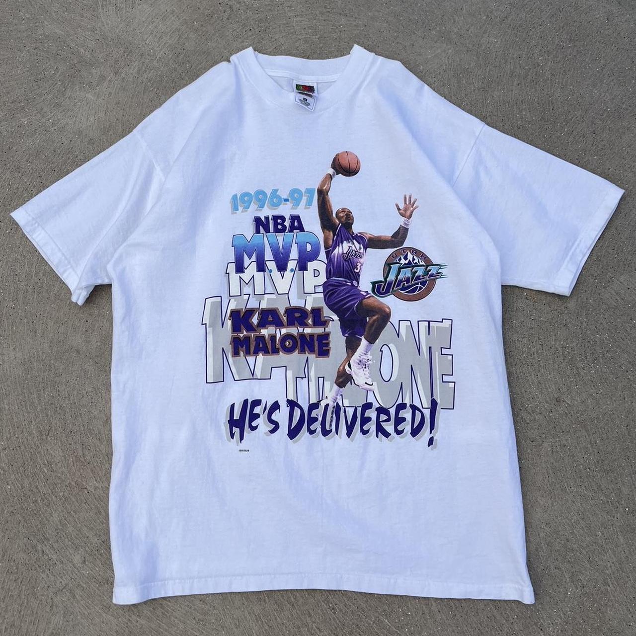 Karl Malone 1996-97 MVP Tee FOTL Heavy Cotton Depop