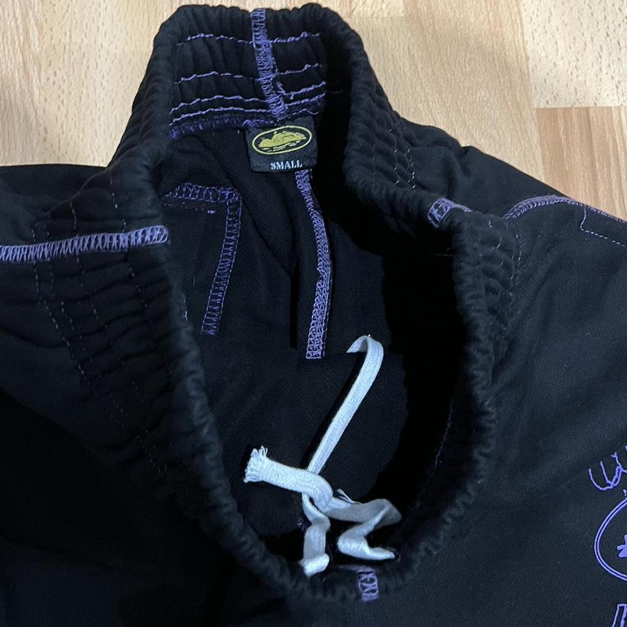 Corteiz Men's Black and Purple Joggers-tracksuits | Depop