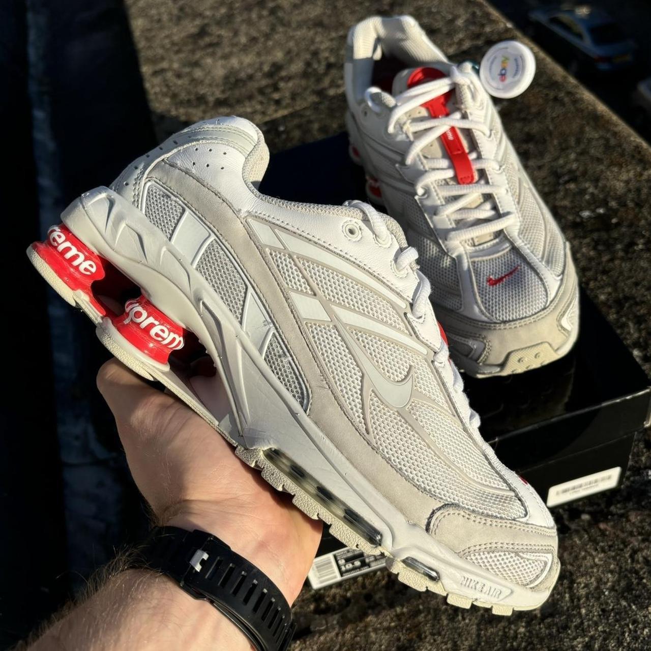 Nike Supreme Shox Ride 2 White / Red UK 8 Original | Depop Nike Supreme Shox Ride 2 White / Red UK 8 Original | Depop