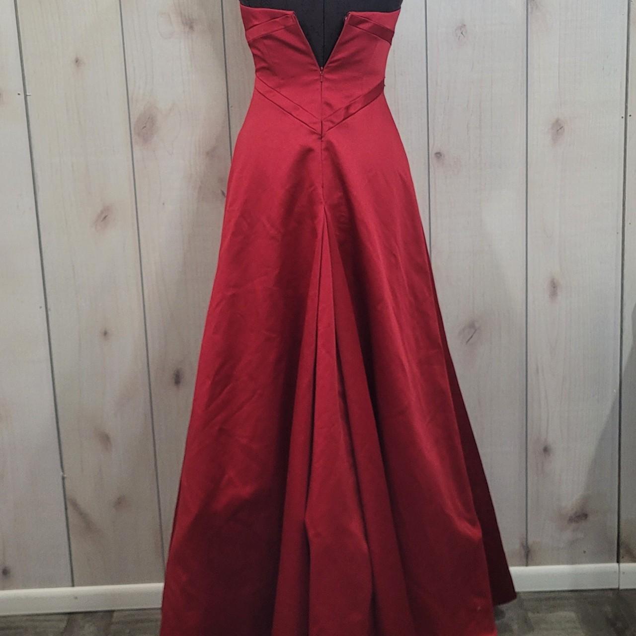 David's bridal red outlet ball gown