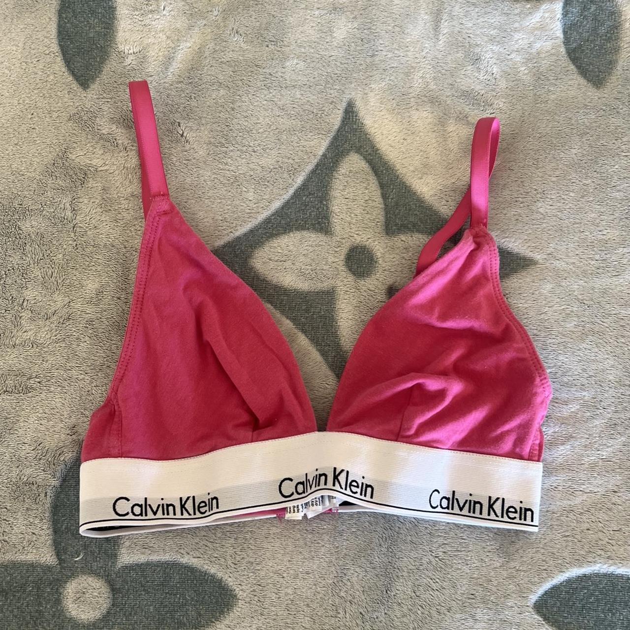 Pink Calvin Klein Triangle Top Bralette💓 Worn... Depop