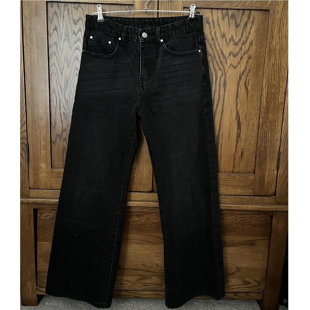basketcase gallery flared jeans inseam taken in... Depop