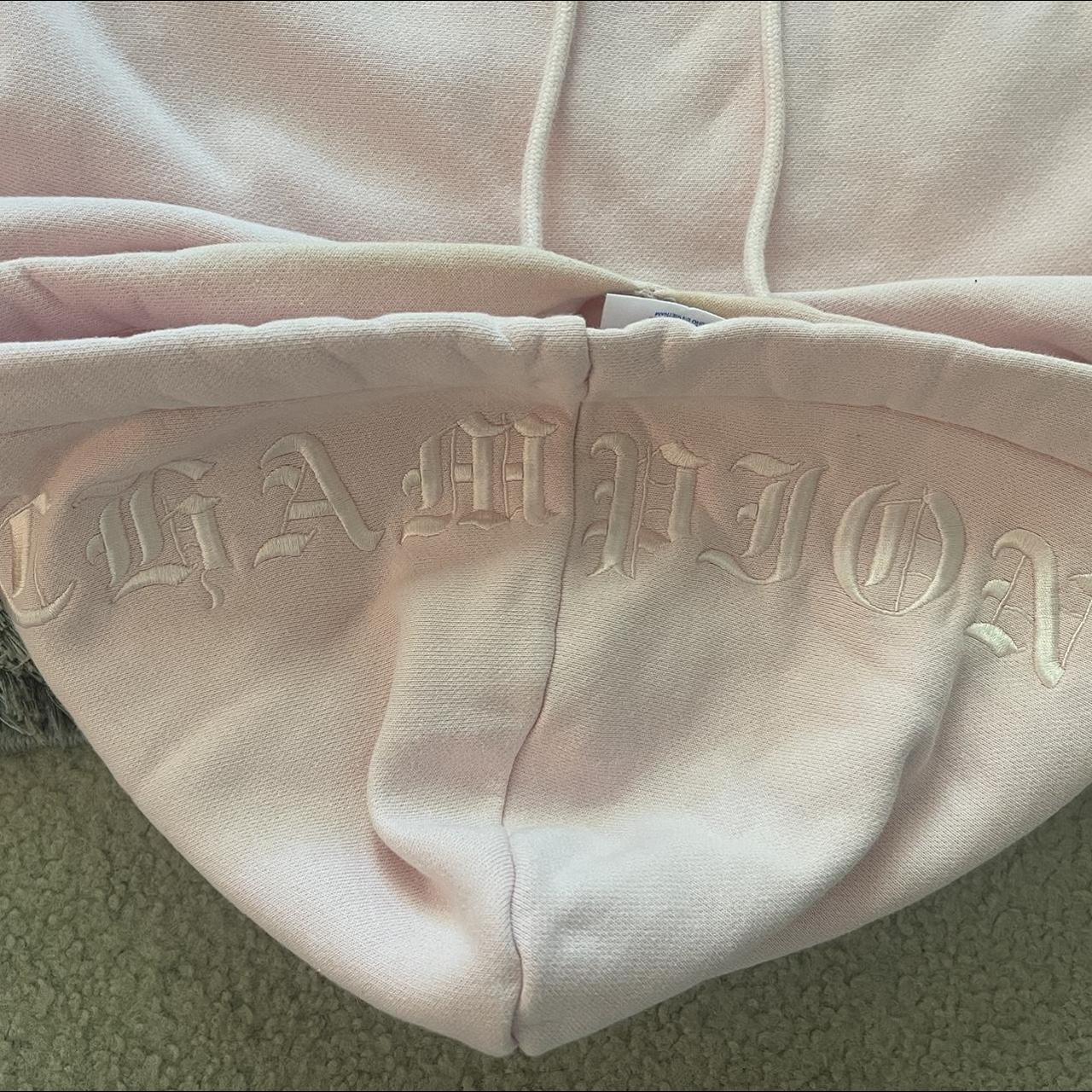 Light pink Champion reverse weave hoodie • Says... - Depop