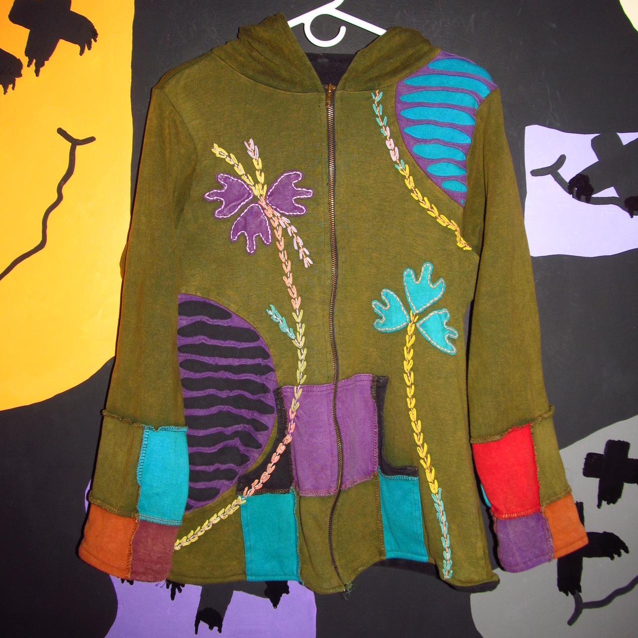 Women's Jacket - Multi/Green - XL – PATCHWORK JAC… - image 1