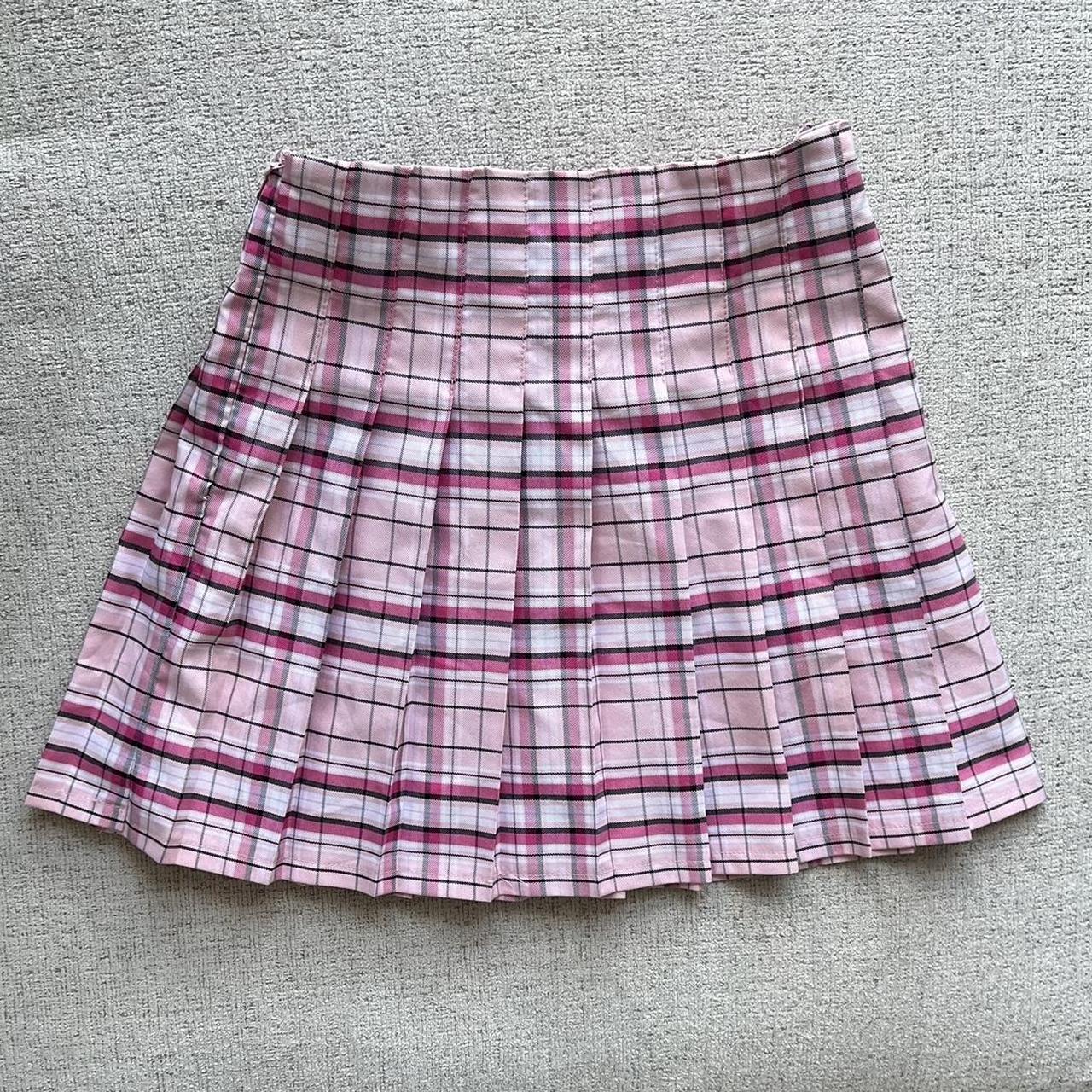 Gymboree pink / black tiered plaid skirt ☆features - Depop