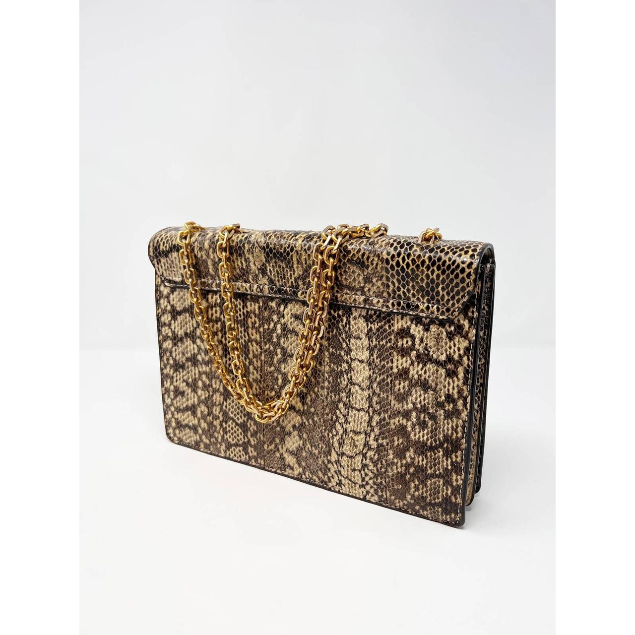 Tory Burch Lee Radziwill Snakeskin Print Small Leather Bag - ShopStyle