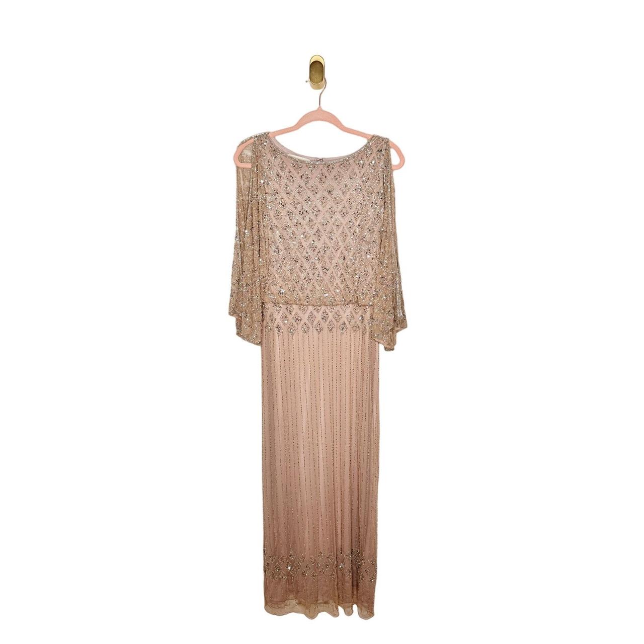 BHLDN Bathilda Mauve Cold Shoulder Beaded Formal. Depop