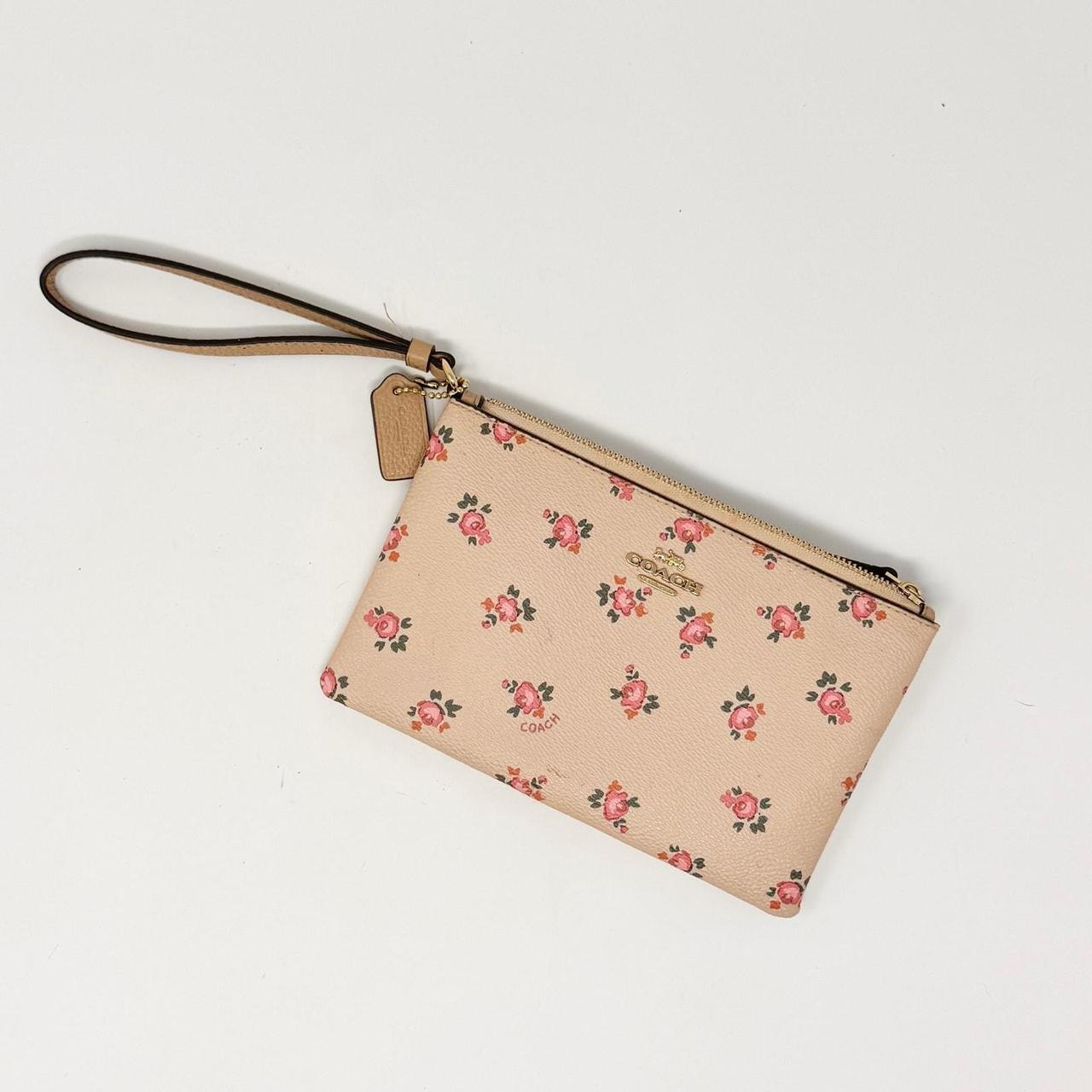 Coach Wristlet with Zipper Floral Bloom Print. Depop