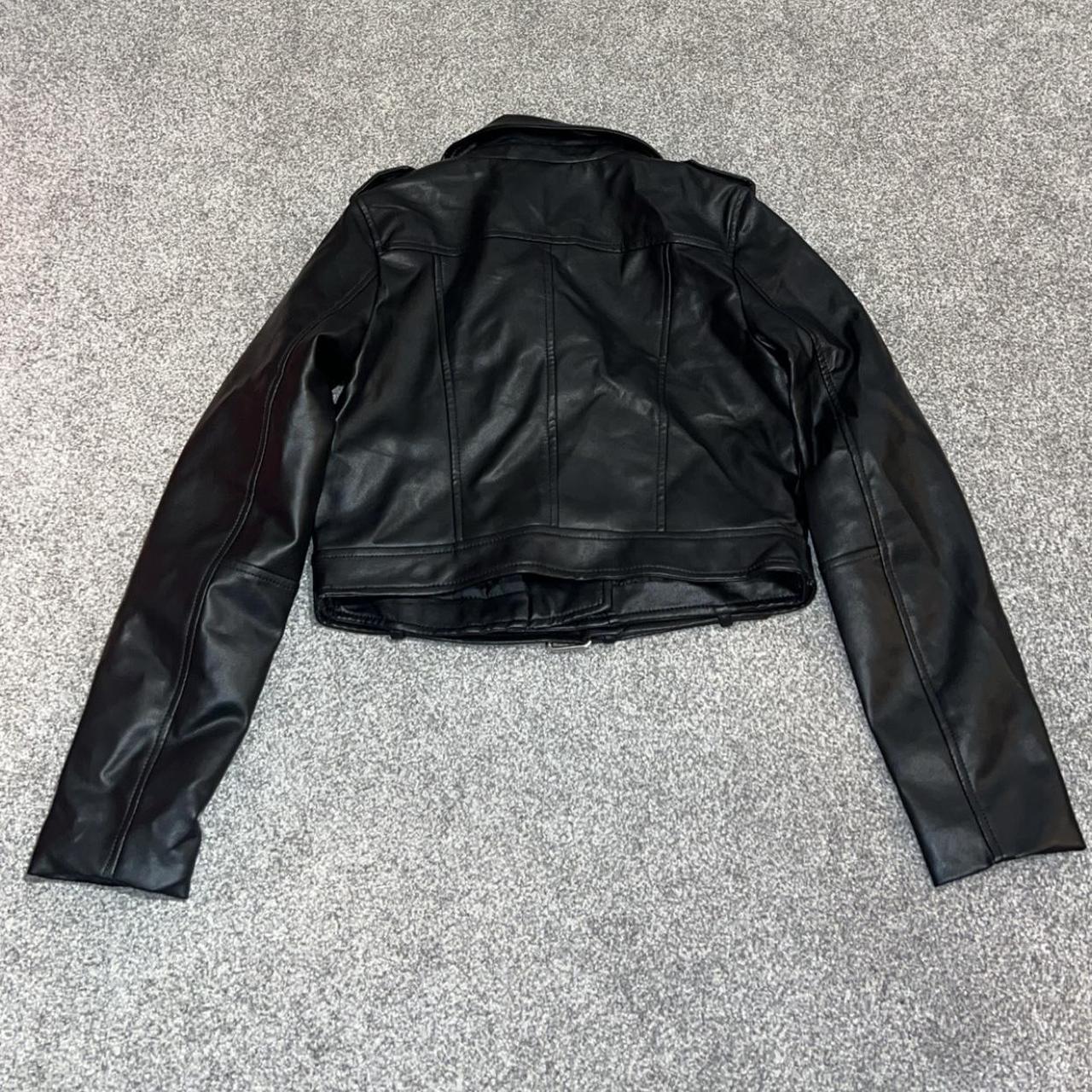 Stradivarius leather style jacket - Depop