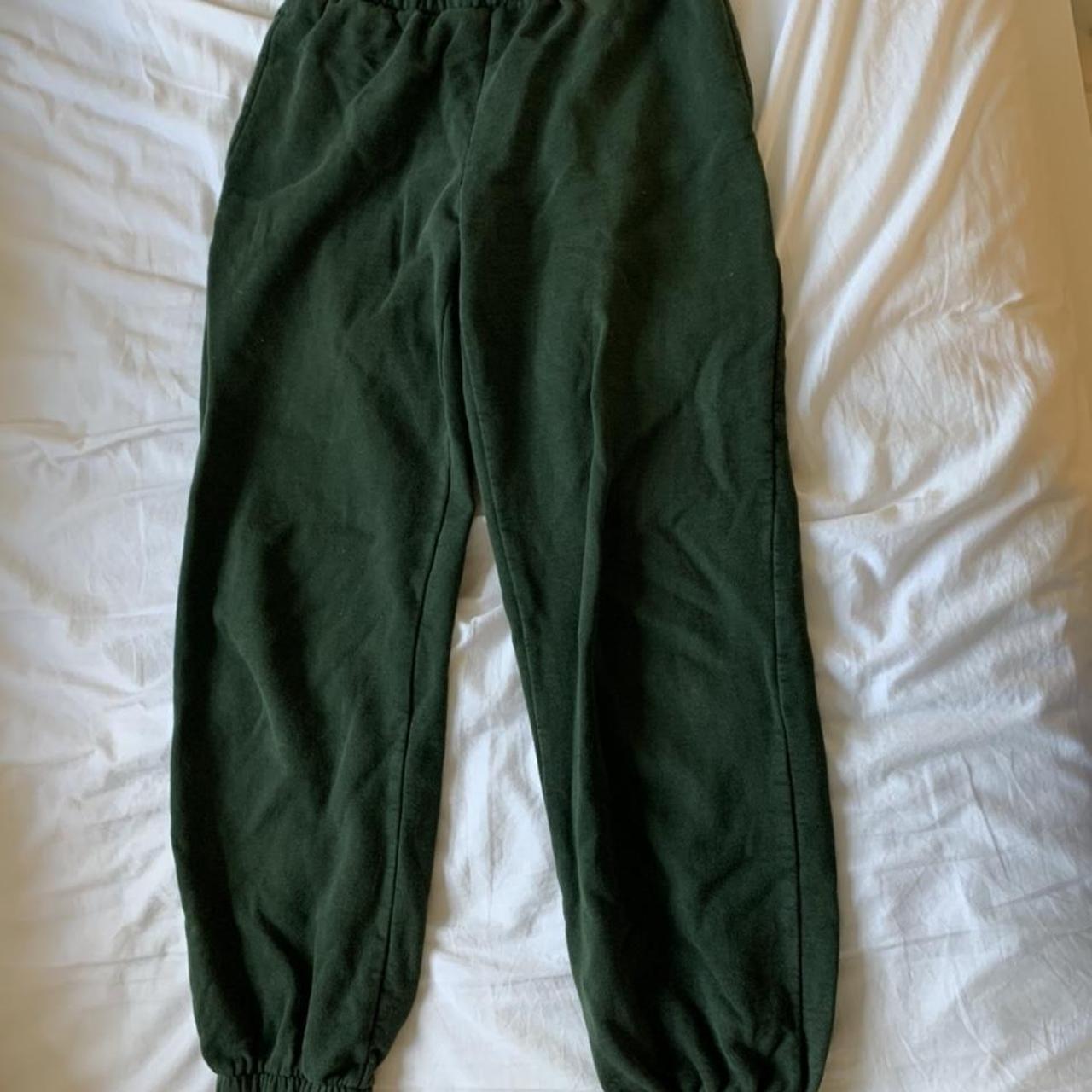 Brandy Melville green Rosa sweatpants Hardly... Depop