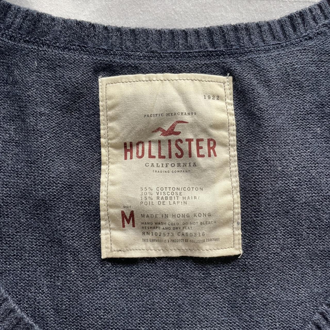 SUPER RARE NAVY HOLLISTER BABYDOLL LONG SLEEVE... - Depop