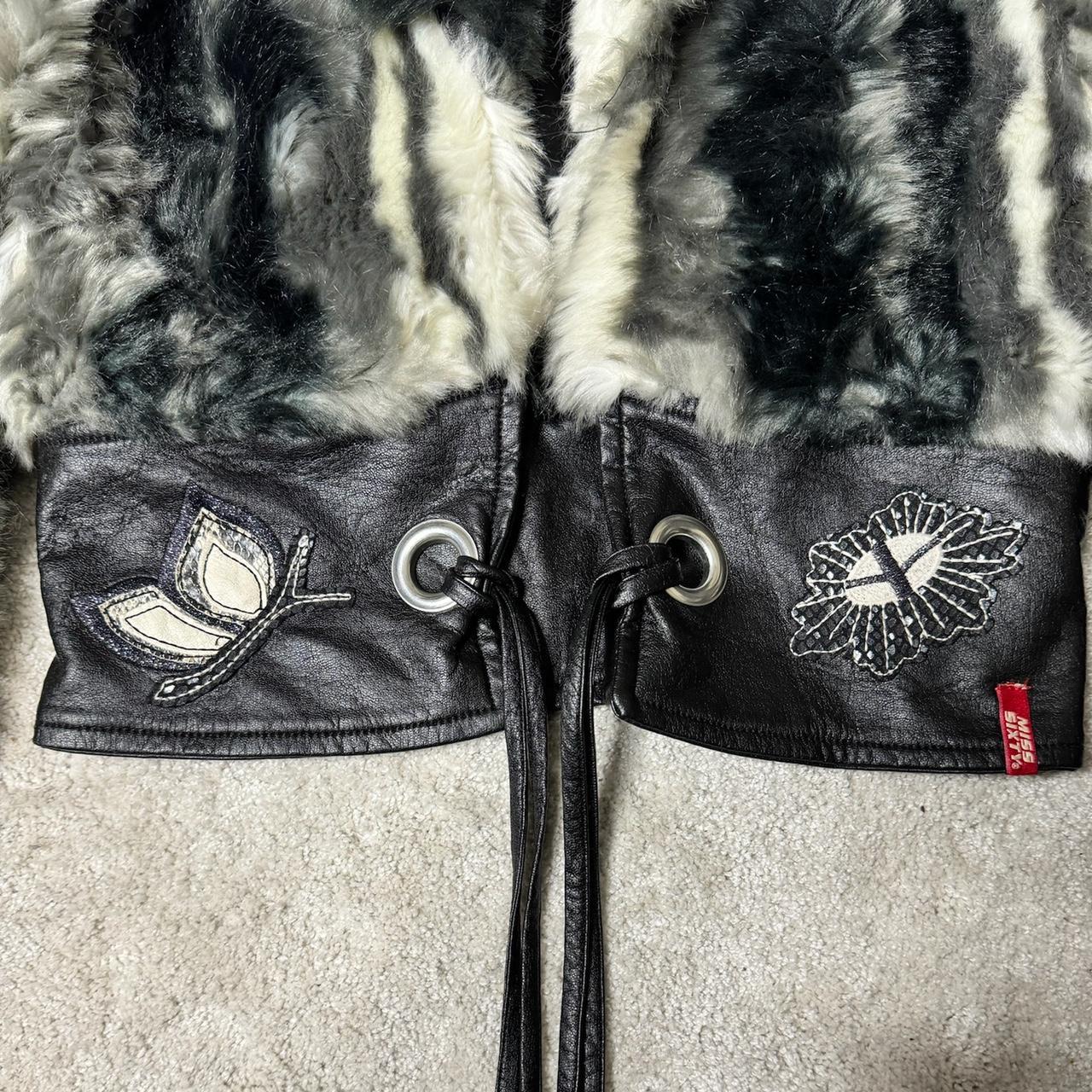 Vintage rare fur Y2k miss sixty jacket - Depop