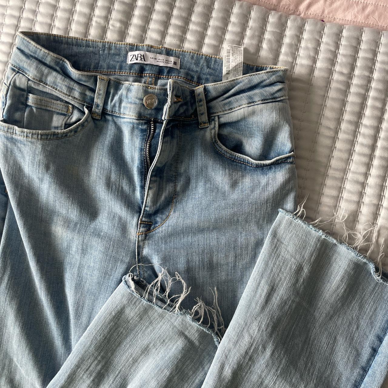 Zara flared style jeans, worn once like new. - Depop