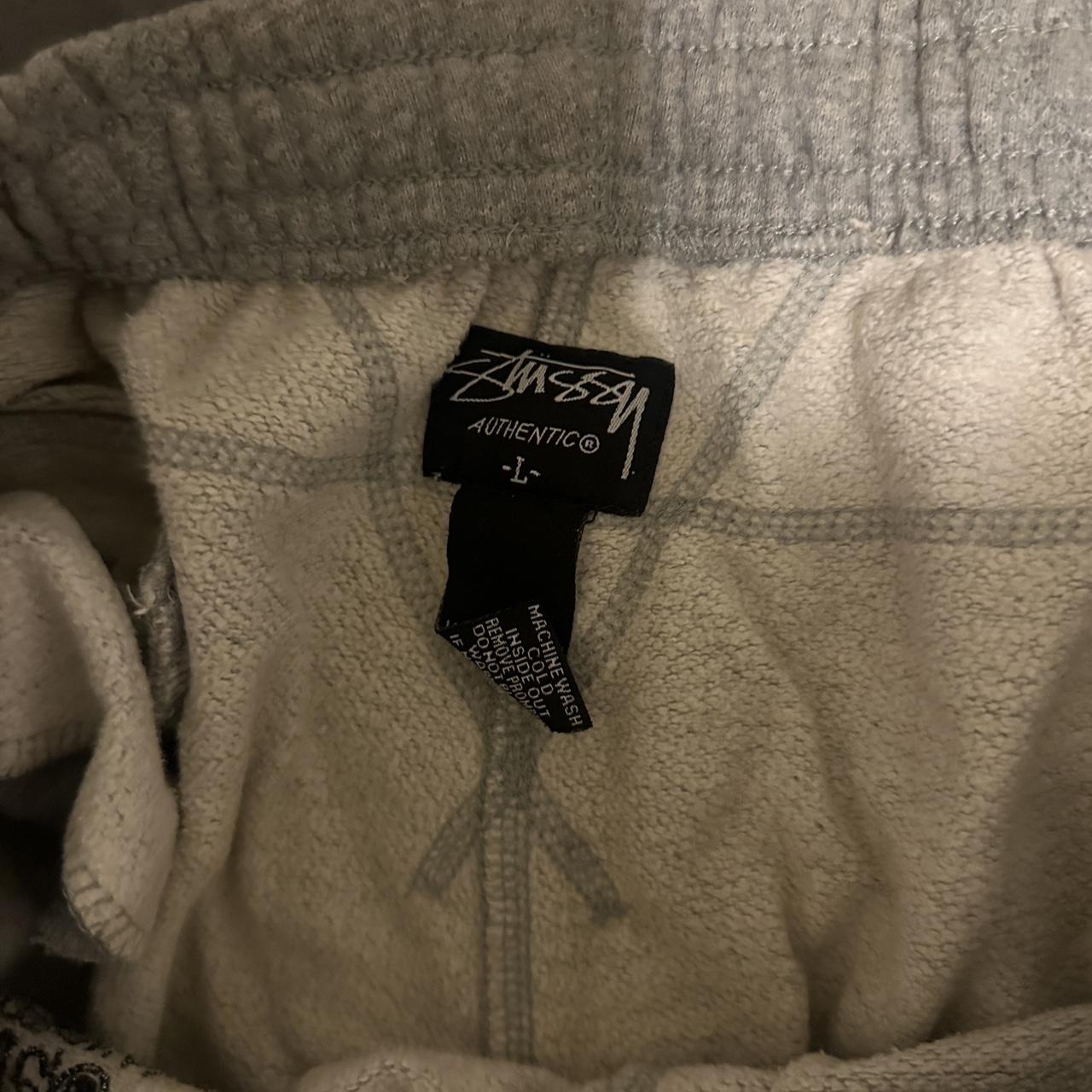 Stussy grey sweats Lost the drawstring that was inside - Depop