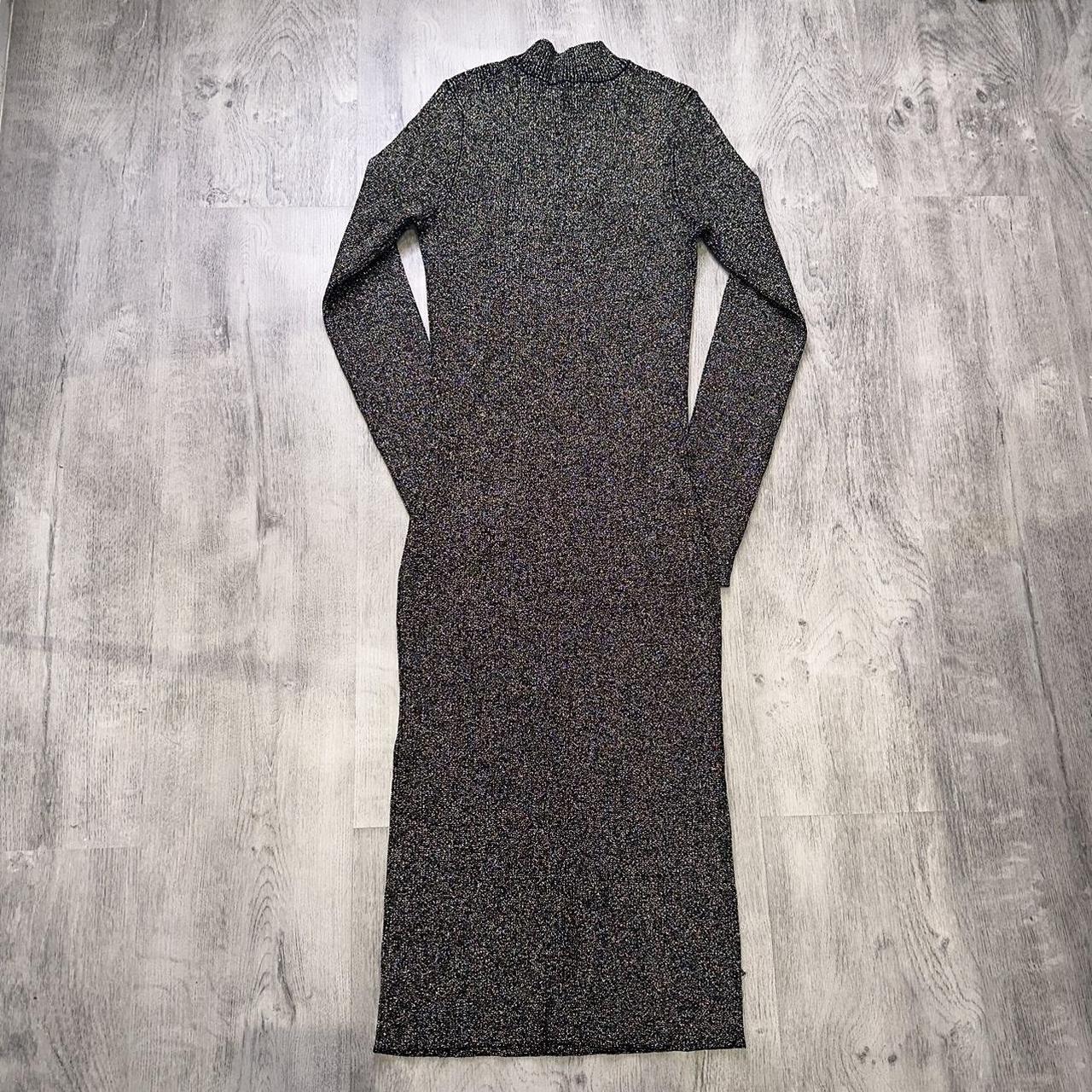 River Island Women's Black and Gold Dress Depop