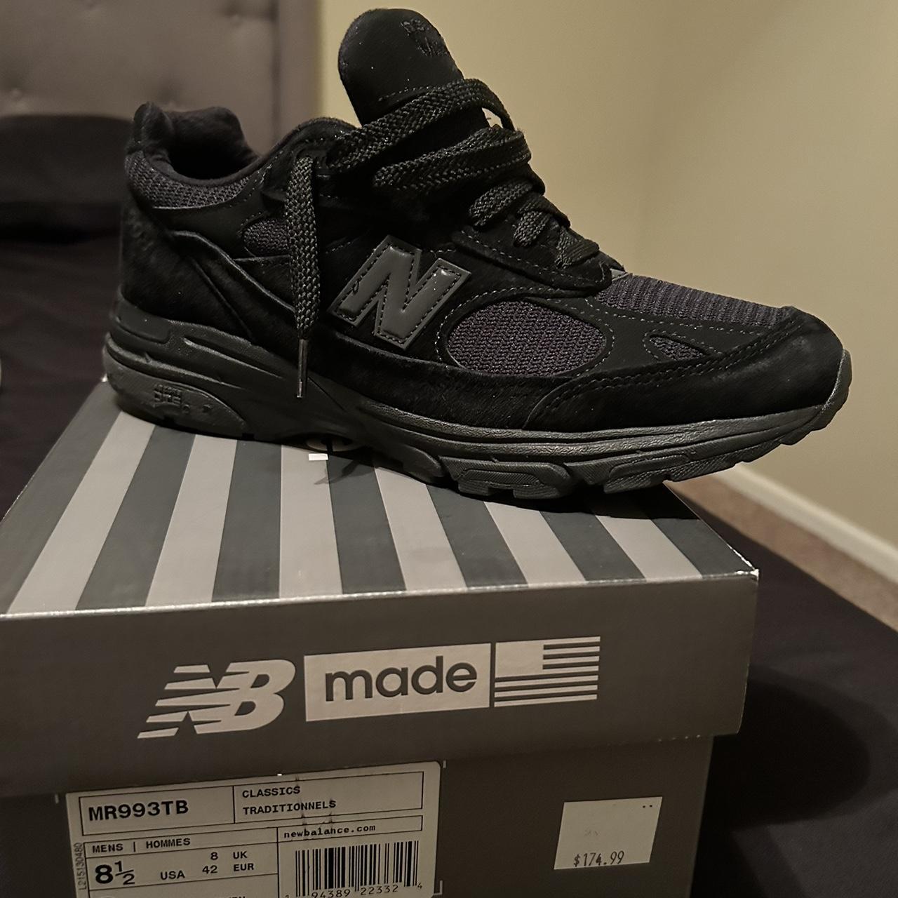 New Balance 993 Triple Black Size 8.5 Men , New...